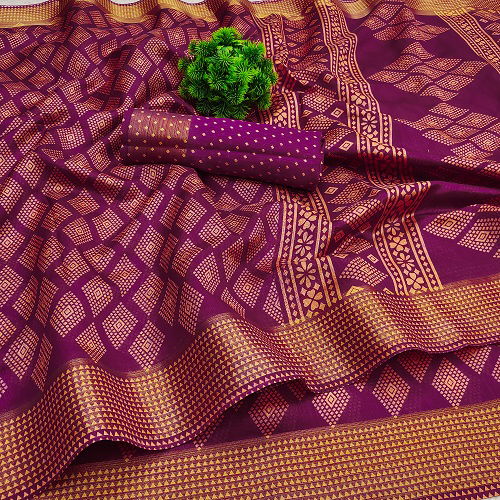 Zari Patta Gold 4 Handloom Regular Wear Wholesale Printed Sarees
